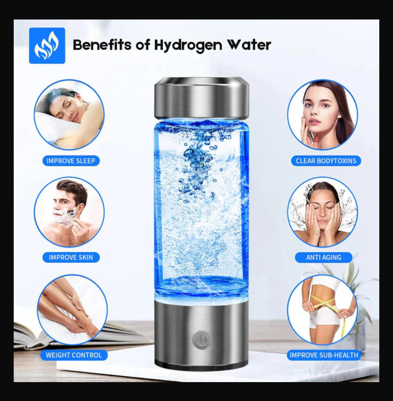 IONIZED HYDROGEN WATER BOTTLE